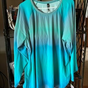 Torrid Blue 3/4 Sleeve Relaxed Blouse